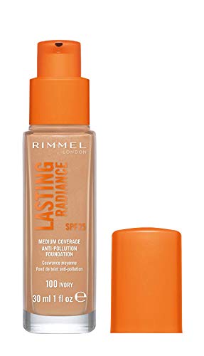 Rimmel London Lasting Radiance Foundation, Base de maquillaje. Tono 100