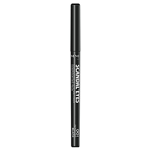 Rimmel London Scandal'eyes Exaggerate Eye Definer, Delineador de ojos automático, Tono 1 Negro