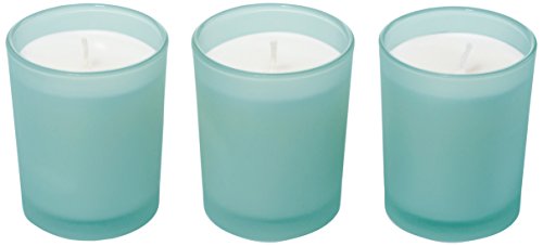 RITZENHOFF Aroma Naturals Modern Juego de 3 Velas perfumadas, Turquesa, 5 x 5 x 6 cm, 3 Unidades