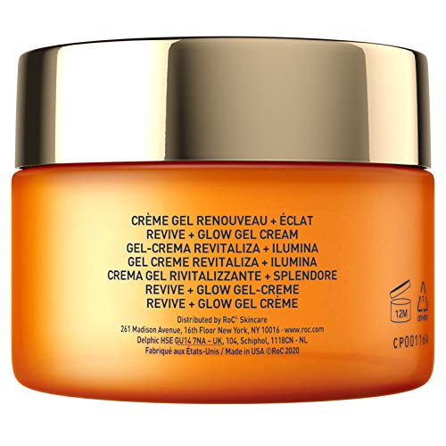 RoC - Multi Correxion Revive + Glow Gel Crema Vitamina C - Antiarrugas y Envejecimiento - Hidratante Reafirmante - 50ml