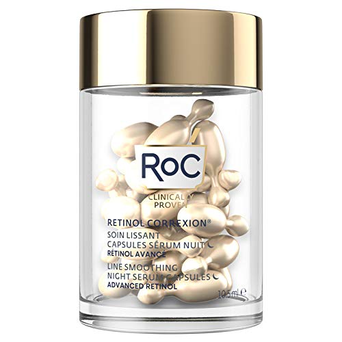 RoC - Retinol Correxion Line Smoothing Suero de Noche - Antiarrugas y Envejecimiento - Hidratante Reafirmante - Cápsulas de 30 piezas