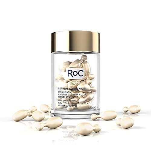 RoC - Retinol Correxion Line Smoothing Suero de Noche - Antiarrugas y Envejecimiento - Hidratante Reafirmante - Cápsulas de 30 piezas