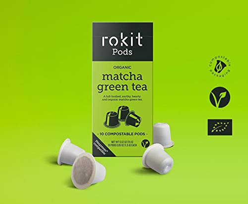 Rokit Pods | Pack Variado | Incluye Té Verde Matcha, Mezclas de Cúrcuma y Cacao, 'Café' de Cebada, VitaCoffee y Vainas de Té de Cúrcuma | Cápsulas Compatibles con la Máquina de Café Nespresso