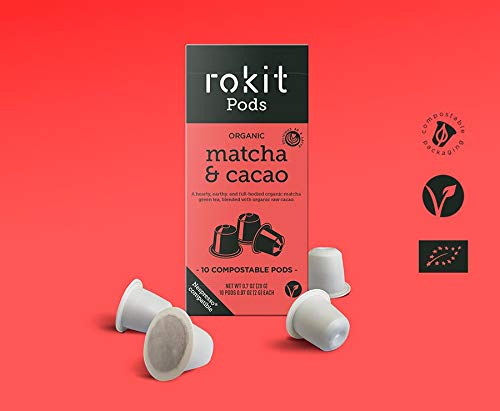 Rokit Pods | Pack Variado | Incluye Té Verde Matcha, Mezclas de Cúrcuma y Cacao, 'Café' de Cebada, VitaCoffee y Vainas de Té de Cúrcuma | Cápsulas Compatibles con la Máquina de Café Nespresso