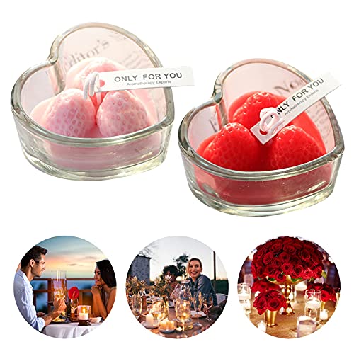 Romántico Velas Aromática de Regalo, 2 Paquetes Velas Perfumadas para un Ambiente Romántico y Boda, Hogar, Festival, día de San Valentín, Decoración de Fiesta de Cumpleaños