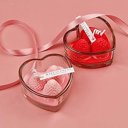 Romántico Velas Aromática de Regalo, 2 Paquetes Velas Perfumadas para un Ambiente Romántico y Boda, Hogar, Festival, día de San Valentín, Decoración de Fiesta de Cumpleaños