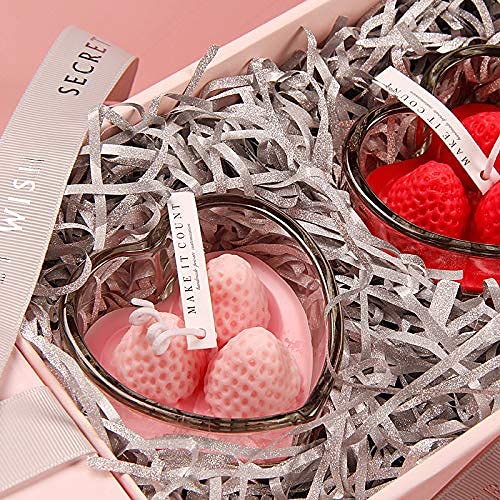 Romántico Velas Aromática de Regalo, 2 Paquetes Velas Perfumadas para un Ambiente Romántico y Boda, Hogar, Festival, día de San Valentín, Decoración de Fiesta de Cumpleaños