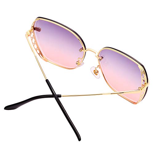 ROSA&ROSE Gafas de Sol Mujer Marco de Metal Gafas de Sol UV 400 Protection