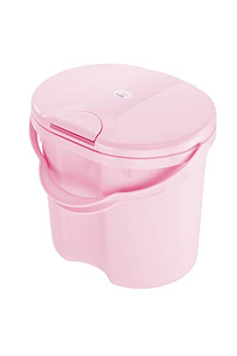 Rotho Babydesign TOP Cubo para pañales, Tapa abatible, 11 l, A partir de 0 meses, TOP, Tender Rosé Pearl (Rosa), 200020208