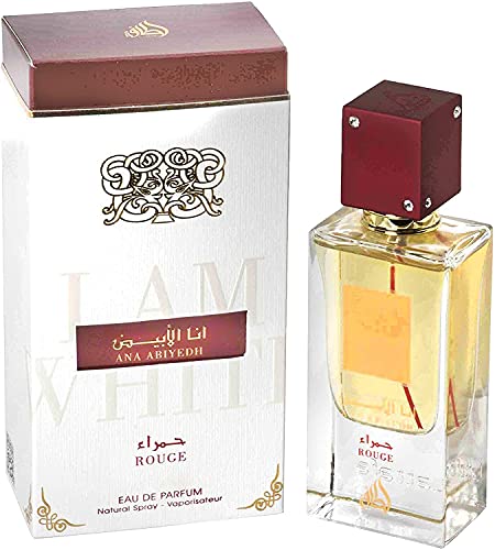 Rouge 60ml | Eau de Arabian Parfum | Azafrán, Cedro, Ambergris Aroma | Regalo perfecto (para hombres y mujeres) (Unisex)