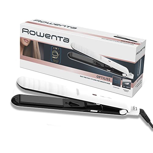 Rowenta Optiliss SF3210 Plancha de pelo con revestimiento cerámico para un pelo suave, 10 temperaturas hasta 230 º, rendimiento de alisado eficiente, calentamiento en 30 segundos, sistema de bloqueo,