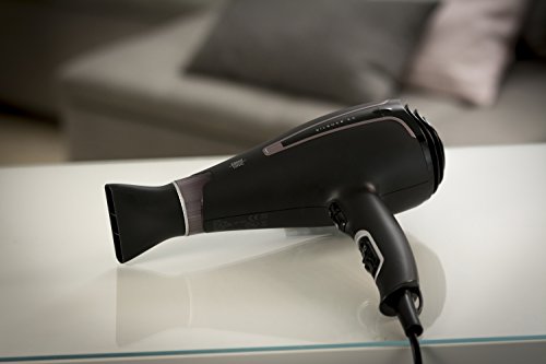 Rowenta Premium Care Silence CV7920 - Secador de pelo profesional 2300W motor AC, sistema iónico, Cashmere Keratin y aceite Argán, 3 ajustes temperatura y 2 velocidades, golpe frío y accesorios