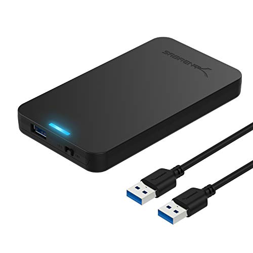 Sabrent Caja de Disco Duro Externo sin Herramientas SATA a USB 3.0 de 2.5 Pulgadas [Optimizado para SSD, Soporte UASP SATA III] Negro (EC-UASP)