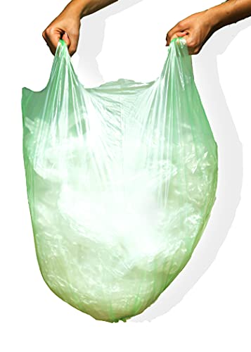 SACOK Bolsas de basura verdes con asas a la compra, 55 x 65 cm, perfumadas, basura, reciclaje (60)