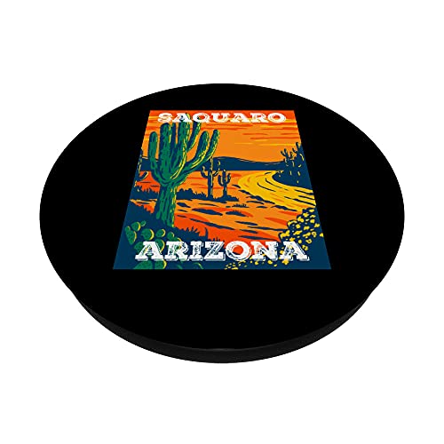 Saguaro Cactus Arizona Camping Tucson Al Aire Libre Senderismo Desierto PopSockets PopGrip Intercambiable