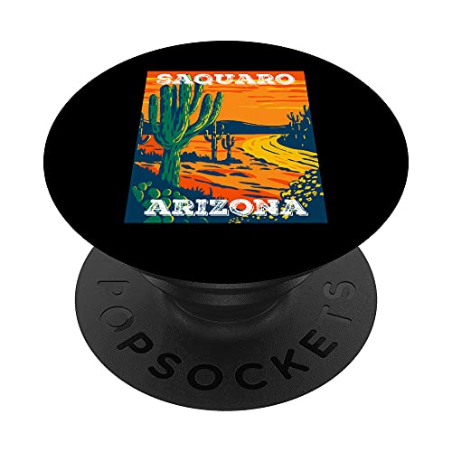 Saguaro Cactus Arizona Camping Tucson Al Aire Libre Senderismo Desierto PopSockets PopGrip Intercambiable