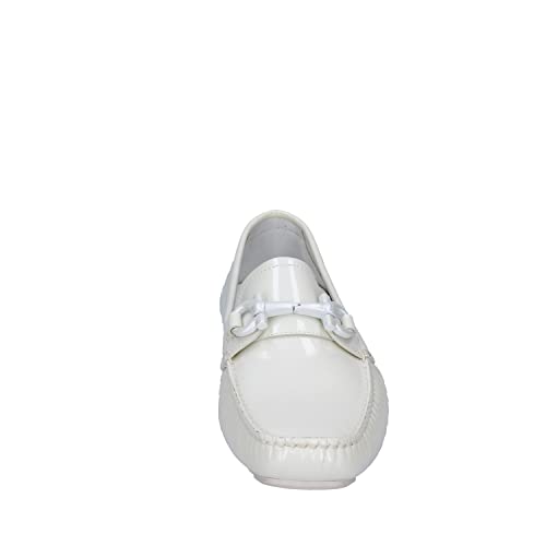 SALVATORE FERRAGAMO Mocasines Mujer Charol Blanco 37.5 EU