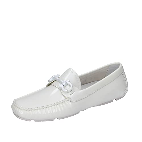 SALVATORE FERRAGAMO Mocasines Mujer Charol Blanco 37.5 EU