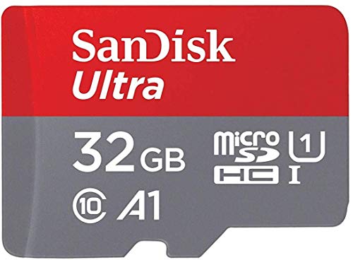 SanDisk Ultra Tarjeta de memoria microSDHC con adaptador SD, hasta 98 MB/s, rendimiento de apps A1, Clase 10, U1, 32 GB