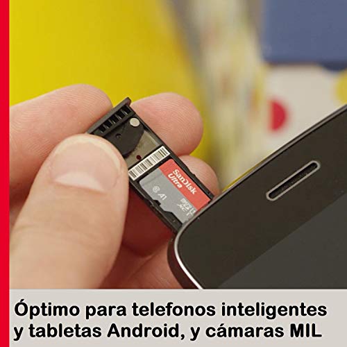 SanDisk Ultra Tarjeta de memoria microSDXC 128 GB con adaptador SD, hasta 120 MB/s, rendimiento de apps A1, Clase 10, U1