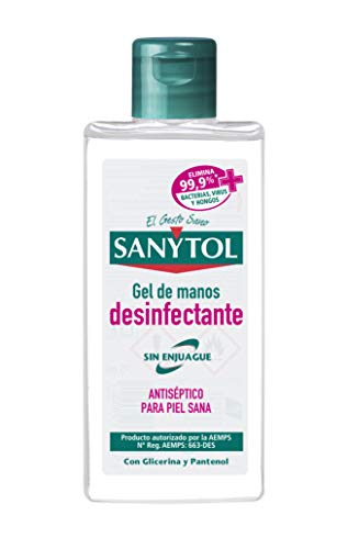 Sanytol - Gel De Manos Desinfectante Hidroalcohólico, Sin Enjuague, Hipoalergénico, 75 Mililitro