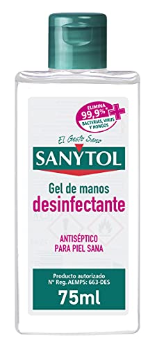 Sanytol - Gel De Manos Desinfectante Hidroalcohólico, Sin Enjuague, Hipoalergénico, 75 Mililitro