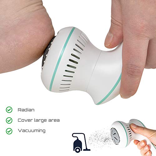 SARABA Quitacallos eléctrico para pedicura, cuidado de los pies, cepillo para callos y durezas, recargable por USB, para pedicura en casa, experiencia de spa