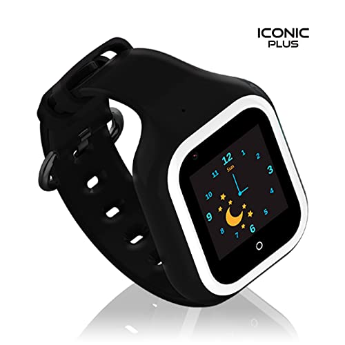 SaveFamily Iconic Plus 4G. Reloj Inteligente niño. Videollamada, Vídeo, Identifica Llamadas, Música, Bluetooth, App Store, Whatsapp. Reloj GPS niños, Cámara, SOS, Waterproof. Smartwatch niños Negro