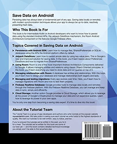 Saving Data on Android (Second Edition): Learn Jetpack DataStore, Room, Firebase & SQLite with Kotlin