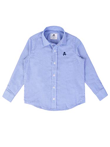 Scalpers Siena Shirt Kids - Camisa para niño, Talla 8, Color Azul