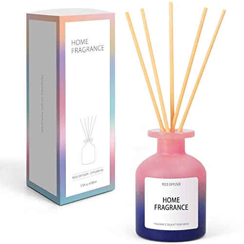 Scent-Hi Difusor de Aroma para habitación de 100 ml con 6 Varillas difusoras de caña - Aceite Esencial afrutado y Floral, difusor de Aire perfumado para Interiores