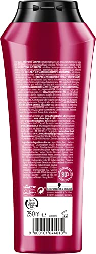 Schwarzkopf Edición Limitada Gliss Neceser Winter Repair - Champú 250ml - Acondicionador Exprés 200ml - Mascarilla 30ml - Protege El Cabello En Invierno, color Rojo