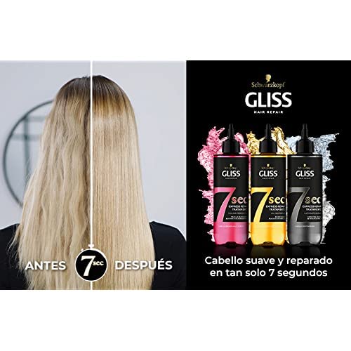 Schwarzkopf Gliss - Tratamiento Capilar Fluido Express 7 Segundos con Aclarado, Ultimate Repair, 200 ml, para un Brillo y Reparación Intensa, tan potente como una Mascarilla en solo 7 segundos