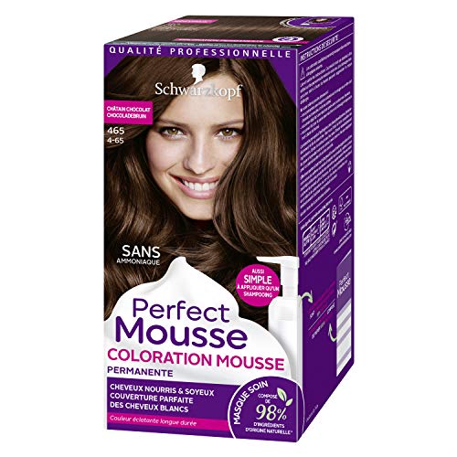 Schwarzkopf Perfect Mousse – Coloración permanente – Castaño chocolate 465