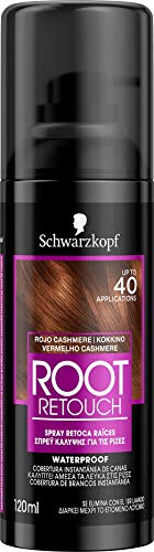 Schwarzkopf Root Retoucher - Spray retoca raíces – Coloración del cabello Rojo Cashmere – Hasta 40 aplicaciones – Disimula el efecto raíz