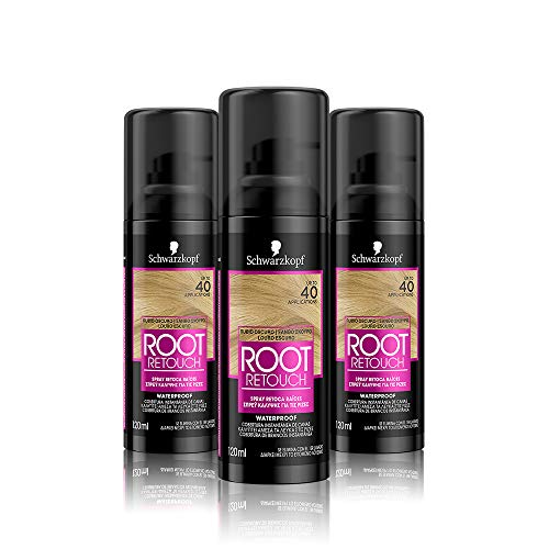 Schwarzkopf Root Retoucher - Spray retoca raíces - Coloración del Cabello Rubio Oscuro (pack de 3) – Hasta 40 aplicaciones – Disimula el efecto raíz