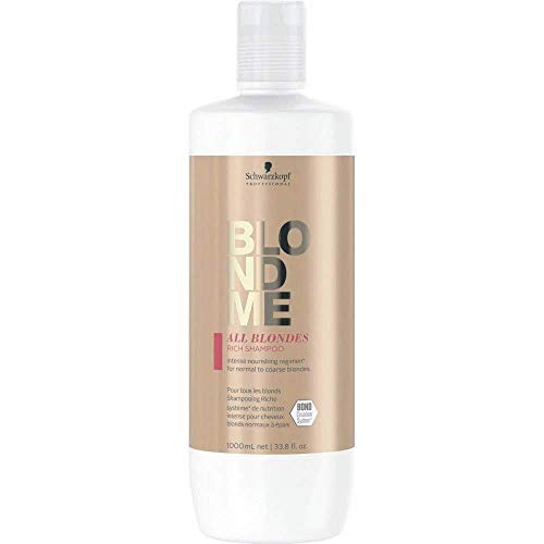 Schwarzkopf, Único, 1 l (Paquete de 1) Blondme Keratin Restore All Blondes Rich Champú 1000ML