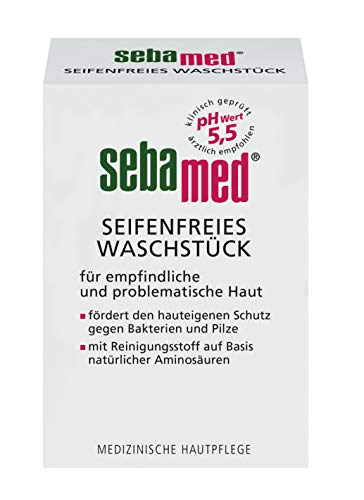 SEBAMED Pieza de lavado sin jabón, vitamina E y pantenol alisador de la piel aportan además de limpieza y frescura una agradable sensación en la piel, 100 g.