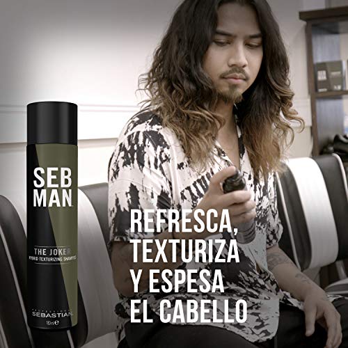 Sebastian SEBMAN The Joker: Champú Hombre en Seco Efecto 3 en 1: Refresca, Texturiza y Espesa - 180 ml