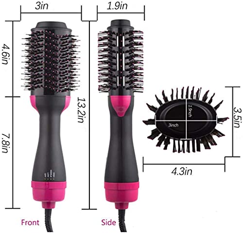 Secador de Pelo 3 en 1 Cepillo de Aire Caliente Cepillo Multifunción para Secador Peine de Aire Caliente para Todos Tipos de Cabello