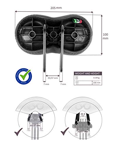 sellOttO Giro - Sillín cómodo Gel Hombre Mujer, Ninguna presión en Zona genital - Ideal para Bicicleta Eléctrica, Plegable, Piñón Fijo, MTB, Carrera