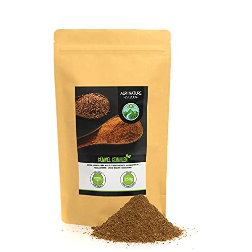 Semillas de alcaravea molidas (250g), semillas de alcaravea molidas, polvo de alcaravea 100% natural sin aditivos