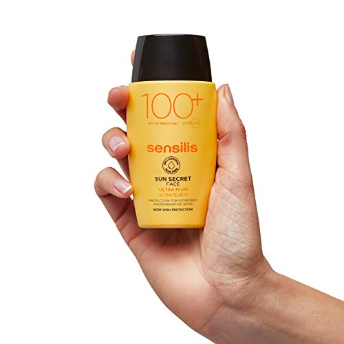 Sensilis Sun Secret - Protector Solar Facial Ultra Fluido 100, para Pieles Sensibles e Intolerantes al Sol - 40 ml