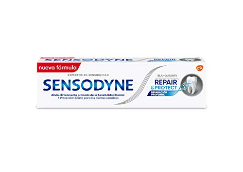 Sensodyne Repair & Protect Pasta de Dientes Blanqueante, Alivio para Dientes Sensibles, Protección Duradera frente a la Sensibilidad Dental, 75 ml