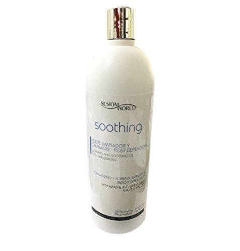 Sesiomworld Aceite Limpiador Post-Depilación y Calmante Shooting Azuleno Árbol del Té sin Parabenos, 1000 ml 1 Unidad 1010 g