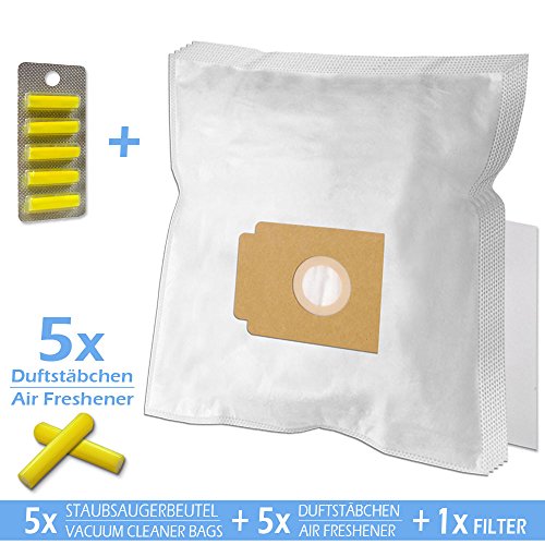 Set - Ambientadores + Filtro + 5 Bolsas de aspiradora para FAGOR VCE 611, VCE611, VCE 612, VCE612, VCE 613, VCE613