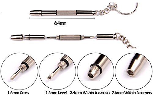 ShipeeKin Kit de Reparación de Gafas, Surtido de tornillos y tuercas (Juego de surtido de tornillos, tuercas y almohadillas nasales de silicona con micro destornillador pinzas)