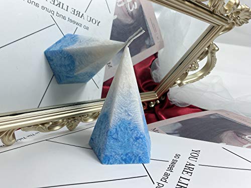 Si U Studio - Vela perfumada con forma de Iceberg natural, exquisita y única; la forma del iceberg es adecuada para cualquier ocasión. Caja de regalo (azul)