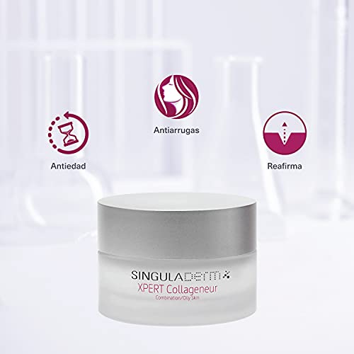 Singuladerm - XPERT Collageneur - Crema reafirmante intensiva - Disminuye arrugas - Aumenta colágeno - Día y noche - Piel mixta / grasa - 50ml