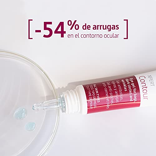 Singuladerm - XPERT Contour - Contorno de ojos antiarrugas - Gel contorno de ojos - Atenúa ojeras y bolsas - Ojos cansados - Efecto lifting - 15ml